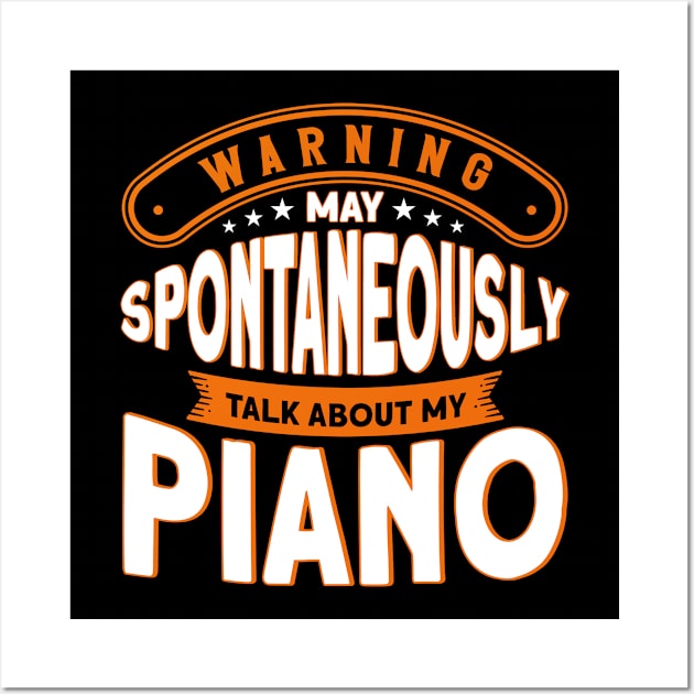 Pianist Musical Instrument Piano Wall Art by Toeffishirts